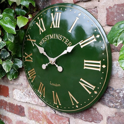 Outdoor Indoor Garden Wall Clock Station Hand Painted Church Clock Home Decor