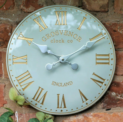 Outdoor Indoor Garden Wall Clock Station Hand Painted Church Clock Home Decor