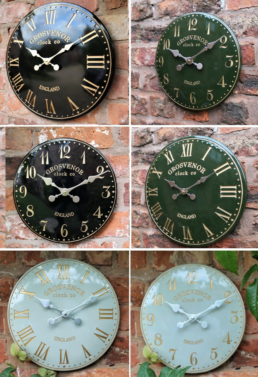 Outdoor Indoor Garden Wall Clock Station Hand Painted Church Clock Home Decor