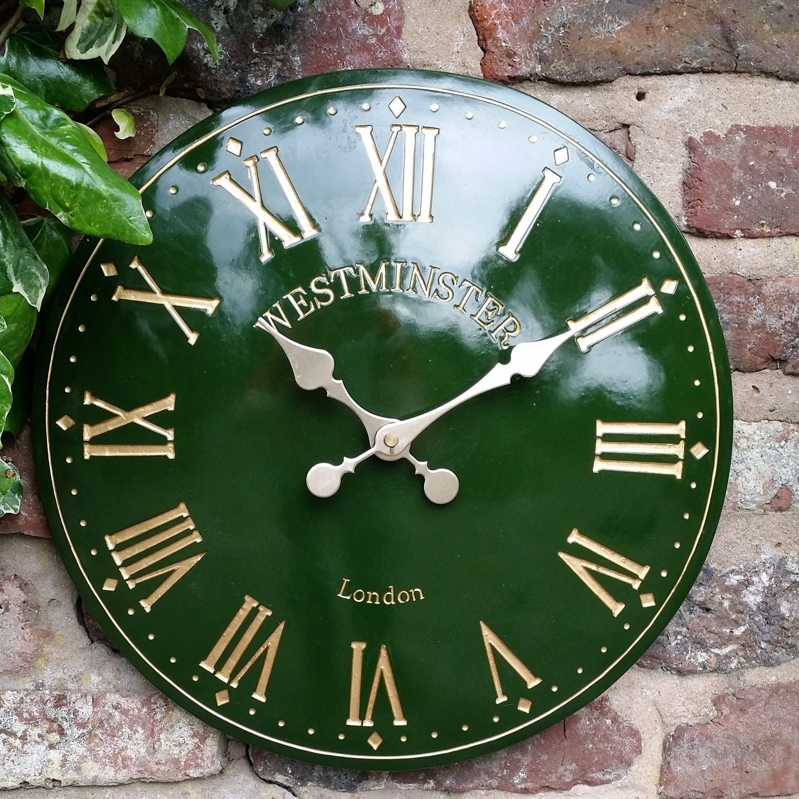 Outdoor Indoor Garden Wall Clock Station Hand Painted Church Clock Home Decor